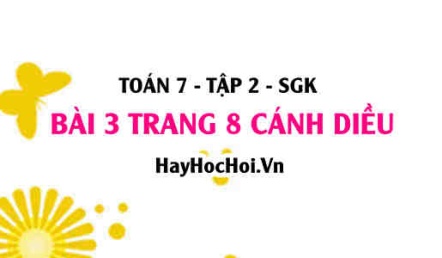 Bài 3 trang 8 Toán 7 Tập 2 Cánh Diều